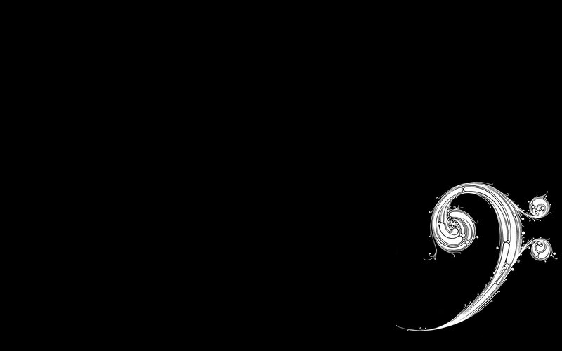 ornate bass clef design