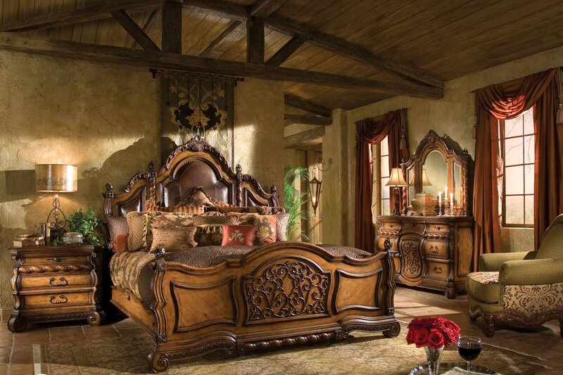 Ornate Bedroom Furniture — Brown