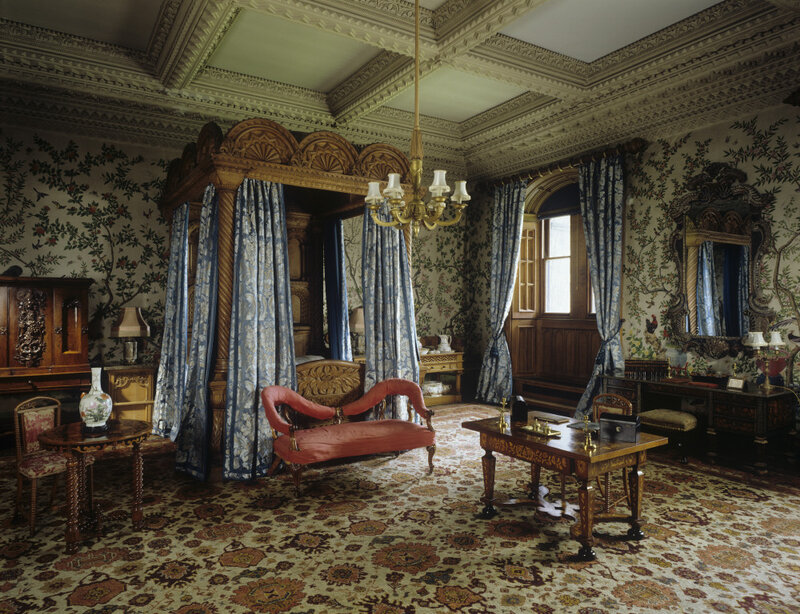 Ornate Bedroom Interior — Blue