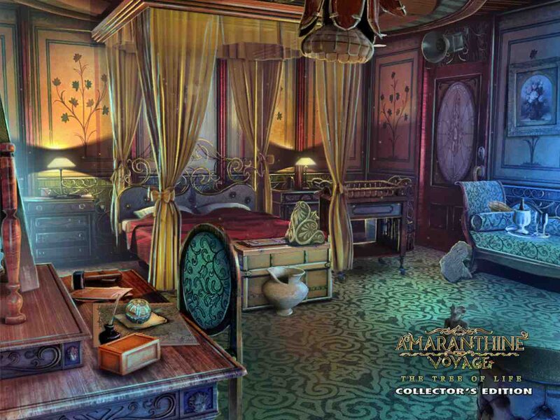 Ornate Bedroom Interior — Green