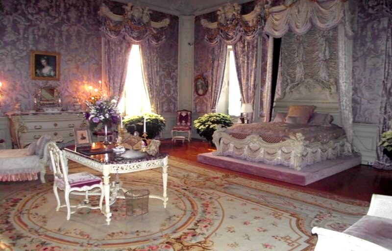 Ornate Bedroom Interior — Purple