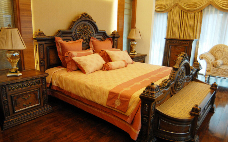 Ornate Bedroom with Bed