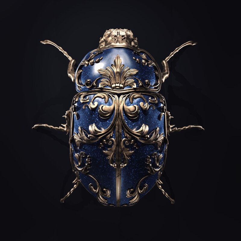 Ornate Beetle Sculpture