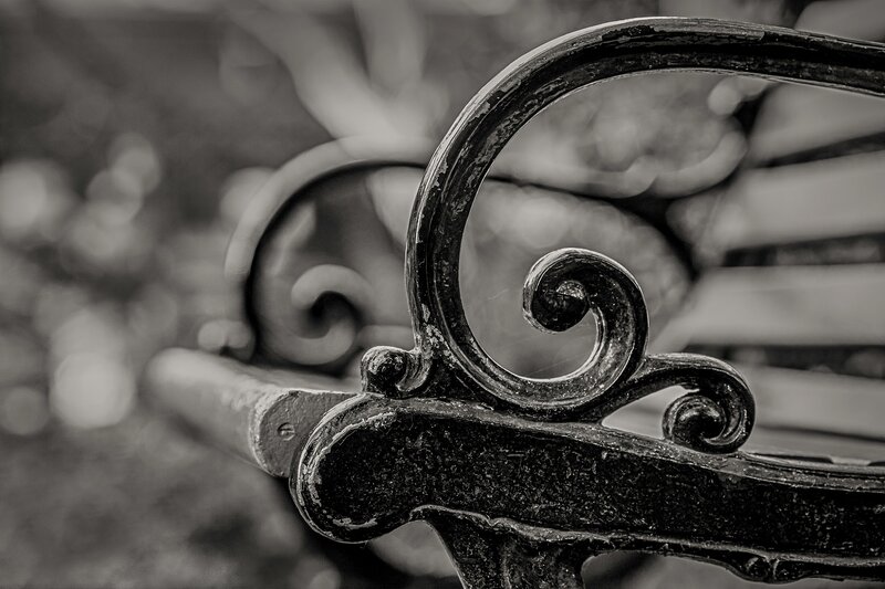Ornate Bench Armrest