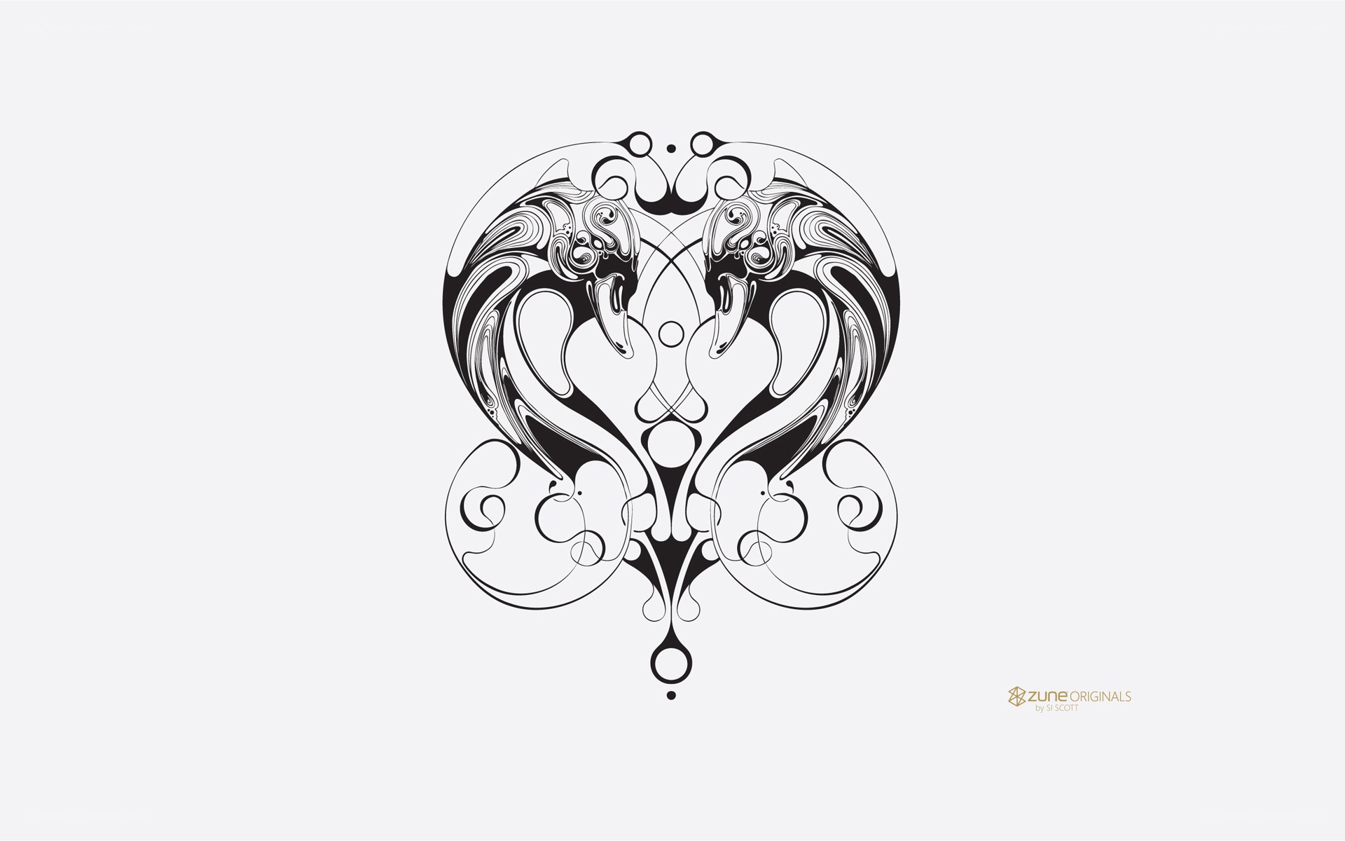 ornate black and white design