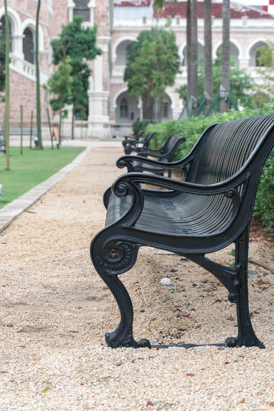 Ornate Black Bench