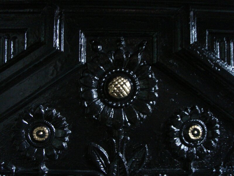 ornate black floral design
