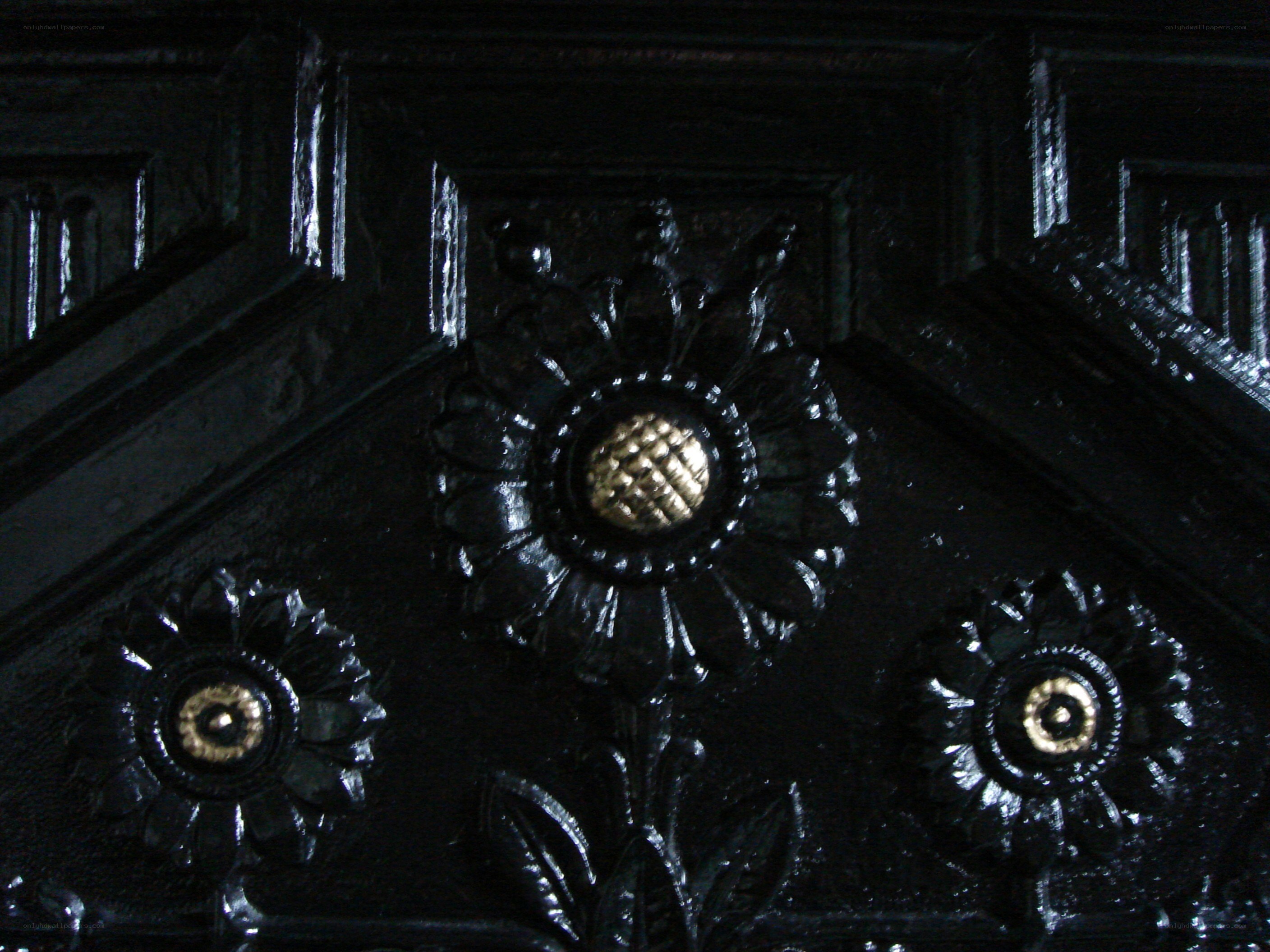 ornate black floral design