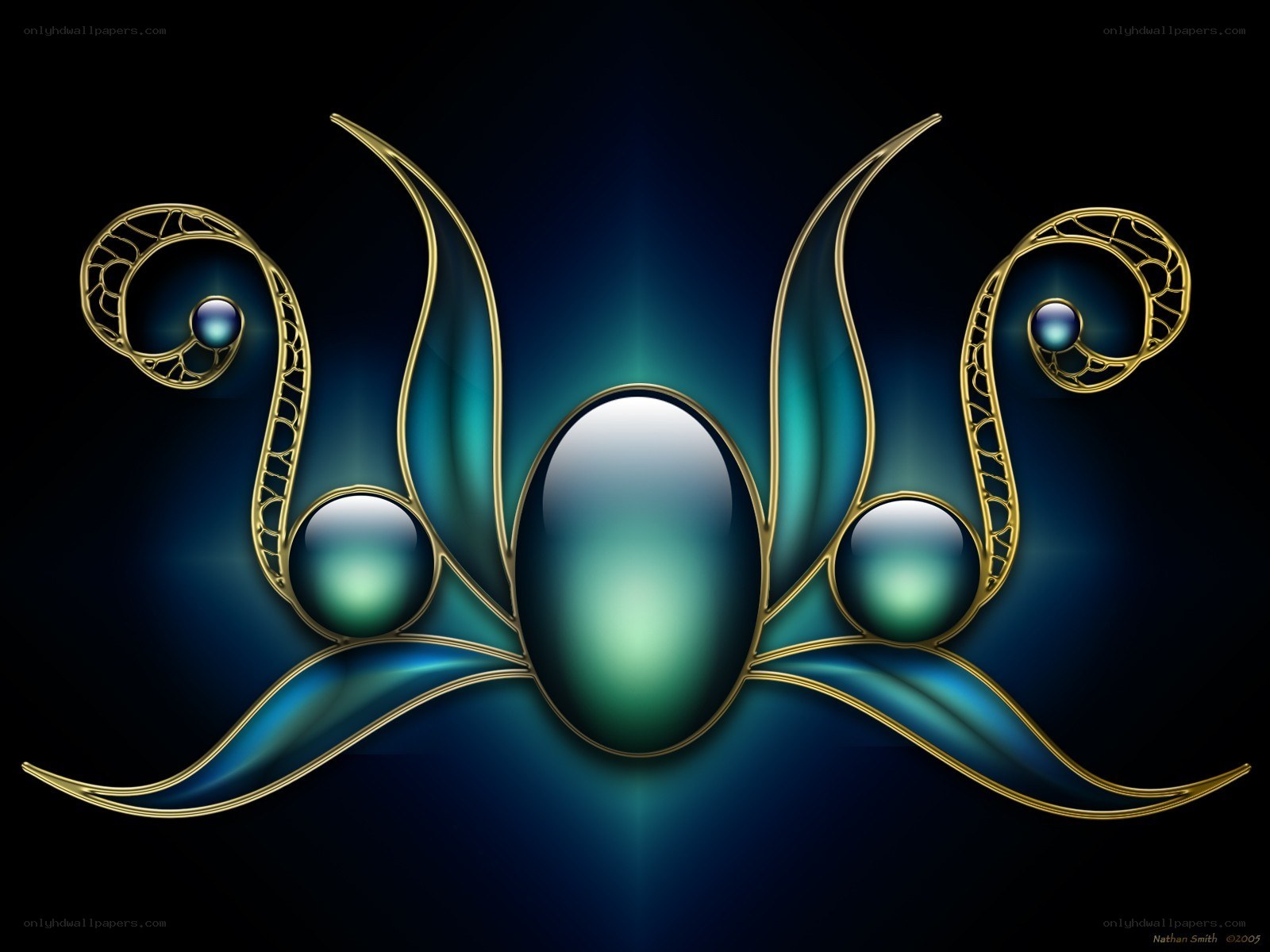 Ornate blue and gold design