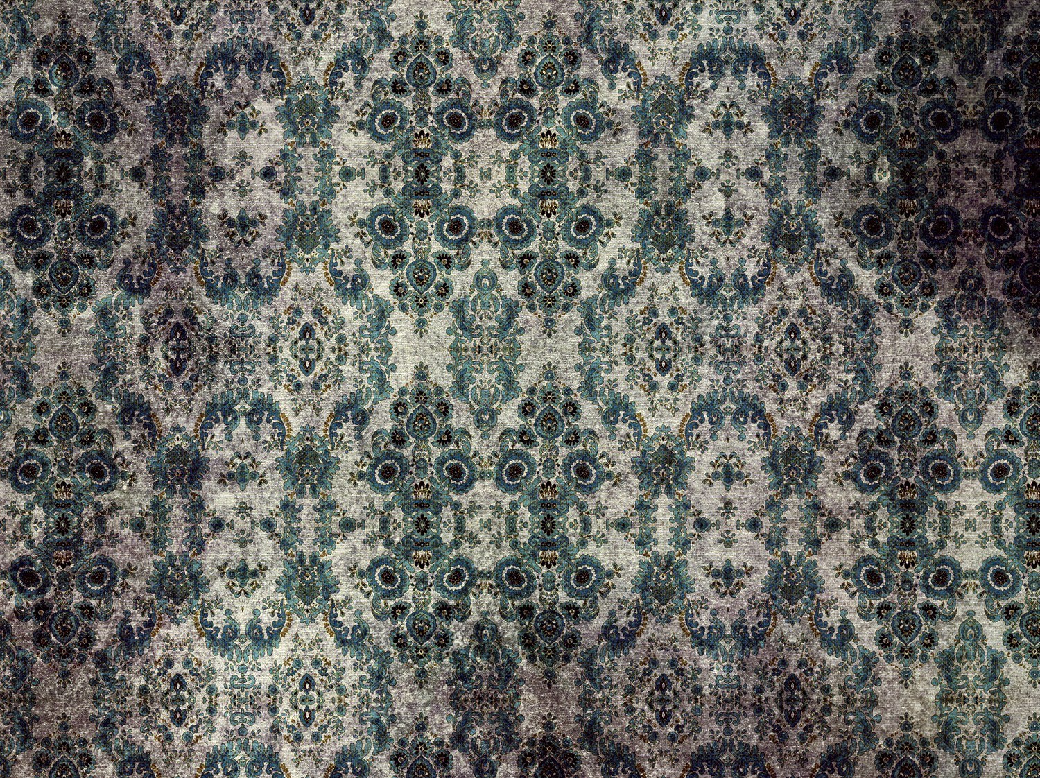 ornate blue and gray pattern