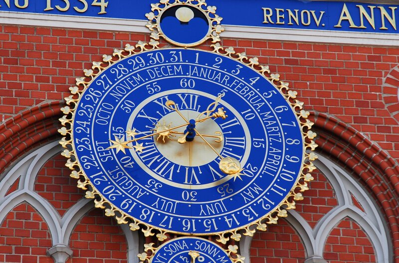 Ornate Blue Clock