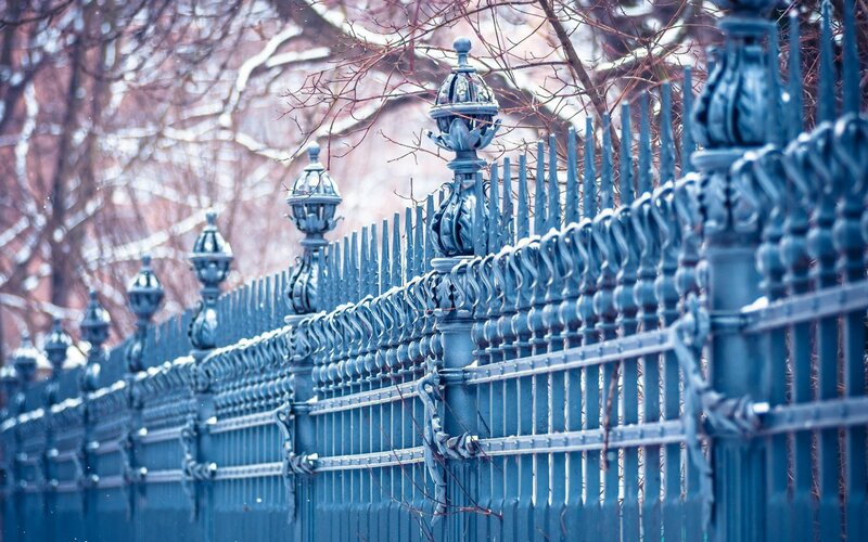 Ornate Blue Fence — Cold