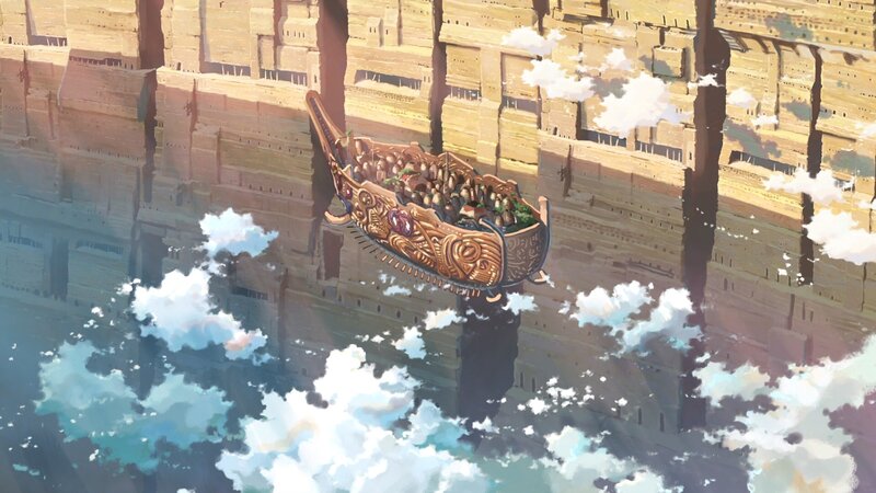 Ornate Boat in Sky
