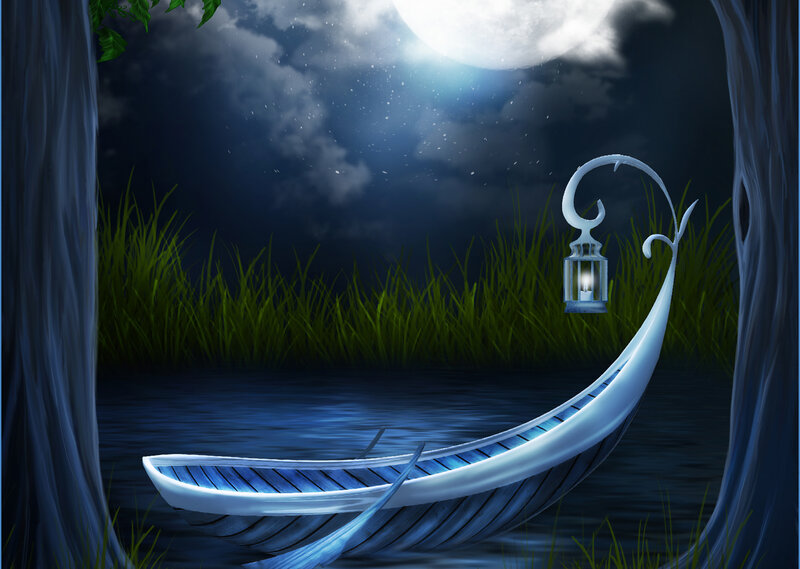 Ornate Boat on River