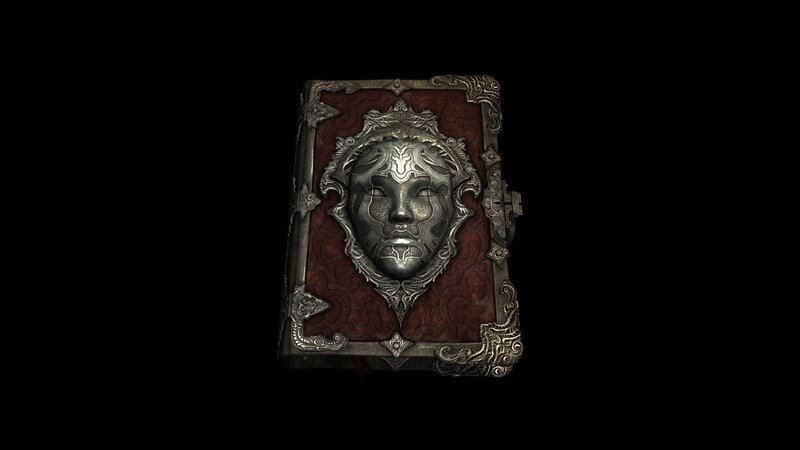 Ornate Book with Mask