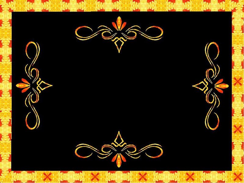 Ornate Border Design — Black