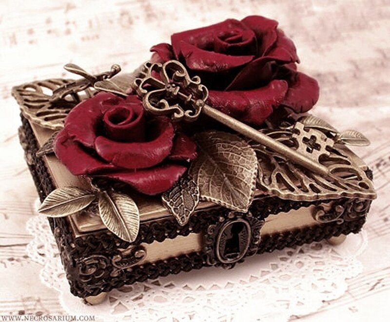 Ornate Box with Roses