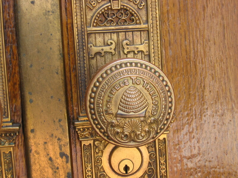ornate brass door handle