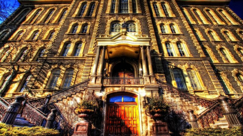 Ornate Brick Building — Brown