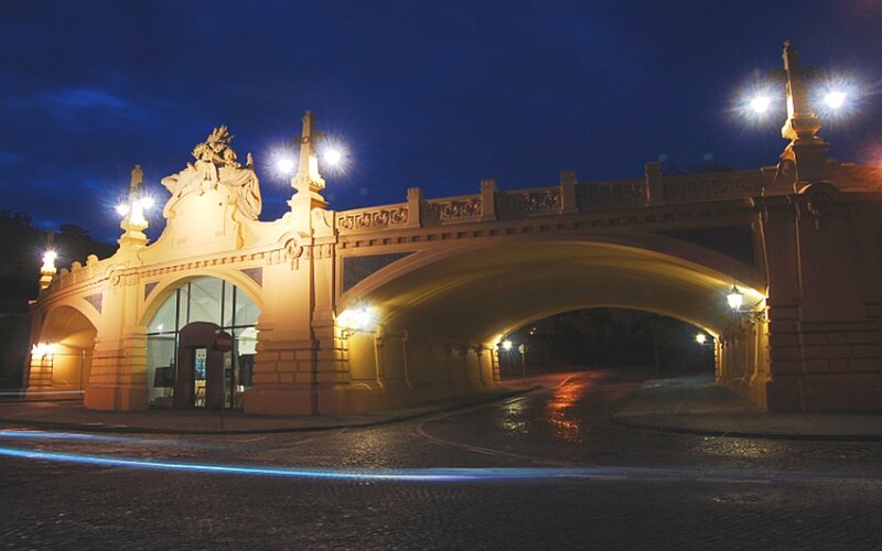 Ornate Bridge at Night