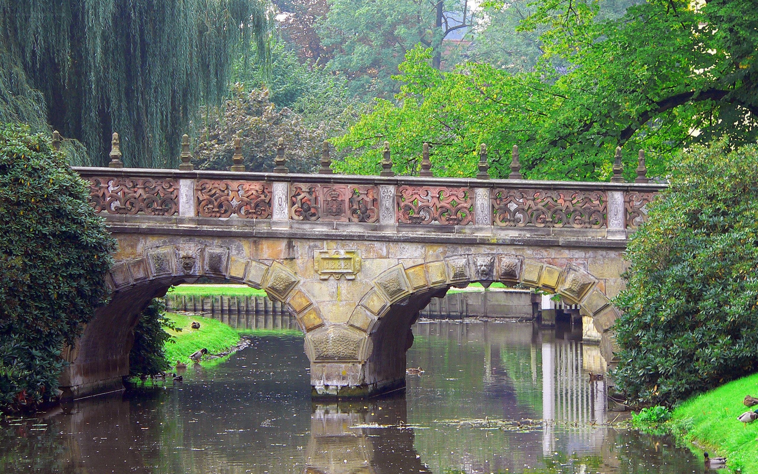 ornate bridge in a park