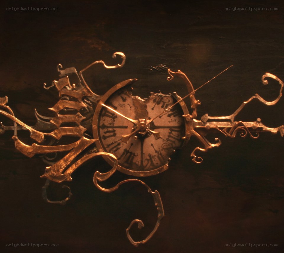 ornate broken clock