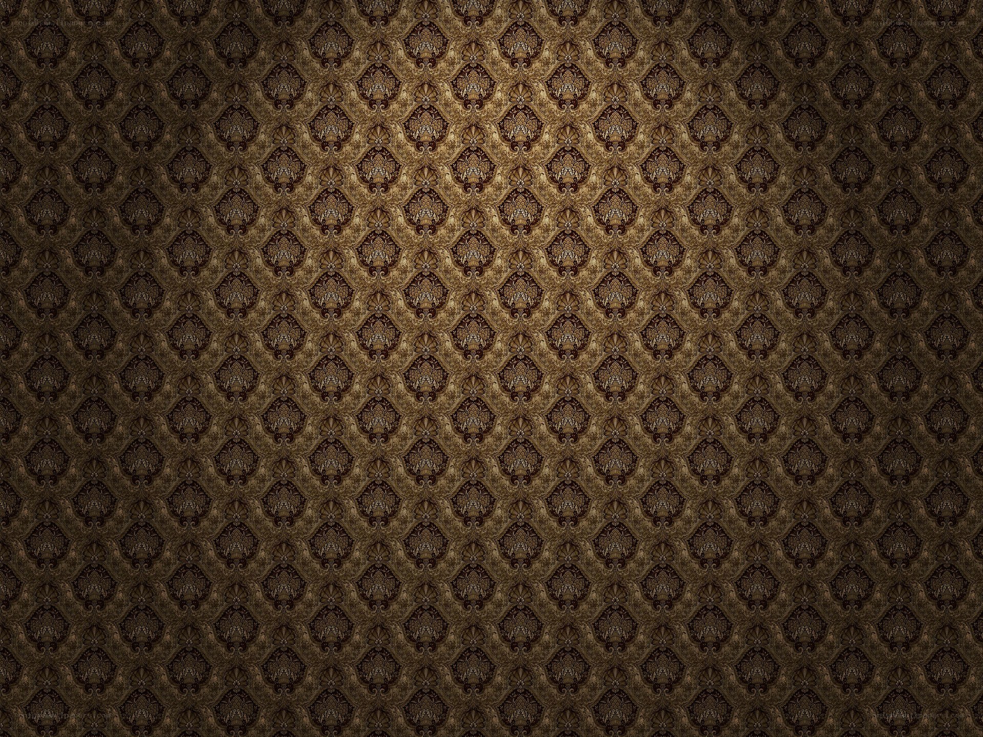 ornate brown damask pattern