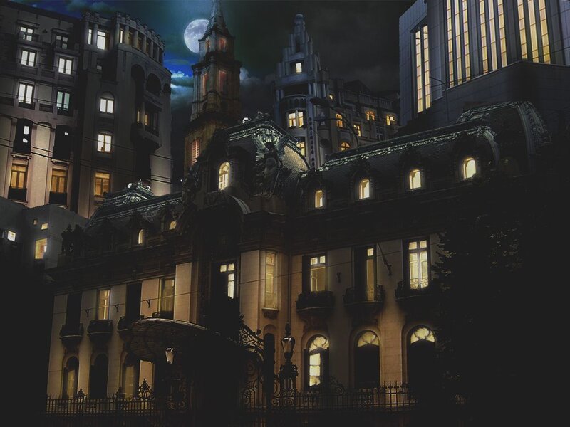 Ornate Building at Night