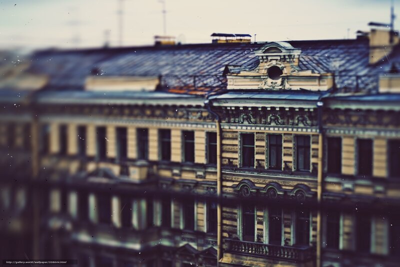 Ornate Building Facade — Beige, Dramatic, Photograph