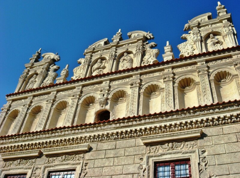 Ornate Building Facade — Beige