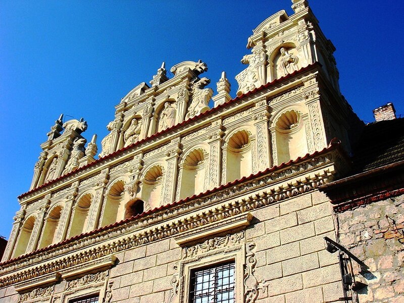 Ornate Building Facade — Blue