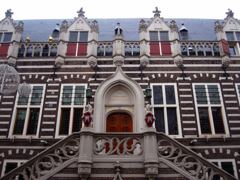 Ornate Building Facade — Brown, Formal