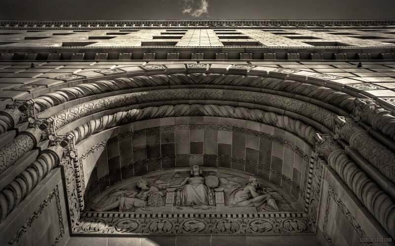 ornate building facade sculpture