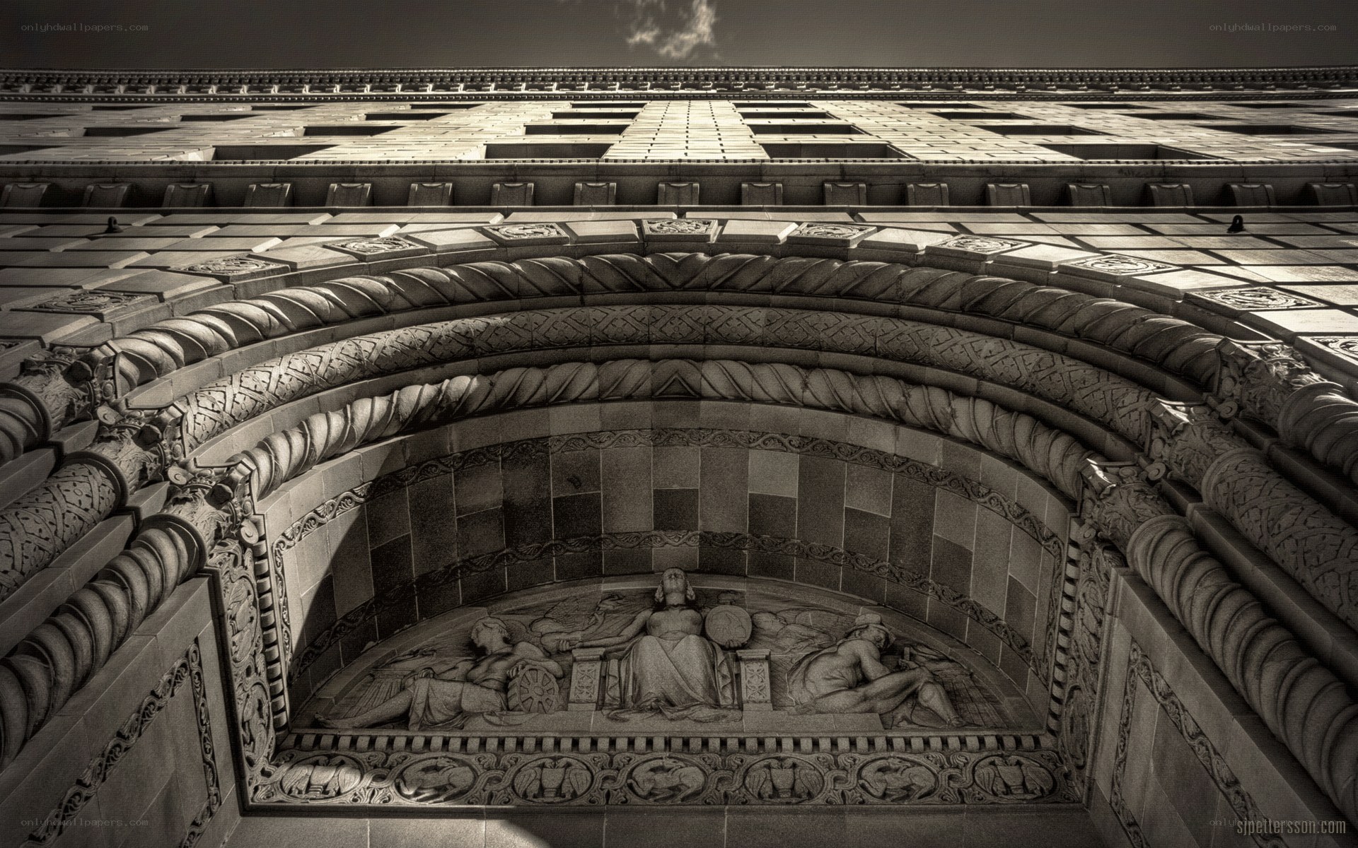 ornate building facade sculpture