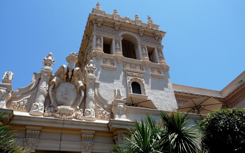 Ornate Building Facade — White, Bright