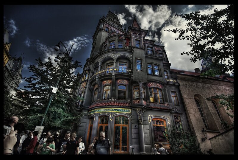 Ornate building under dramatic sky