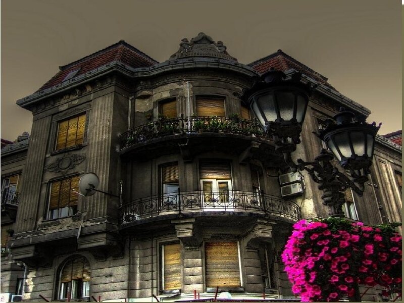 Ornate Building with Balconies