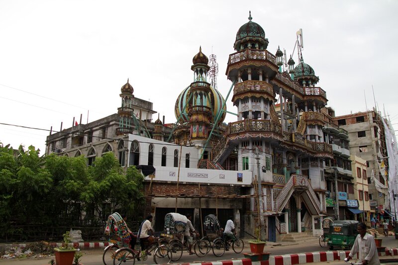 Ornate Building with Domes