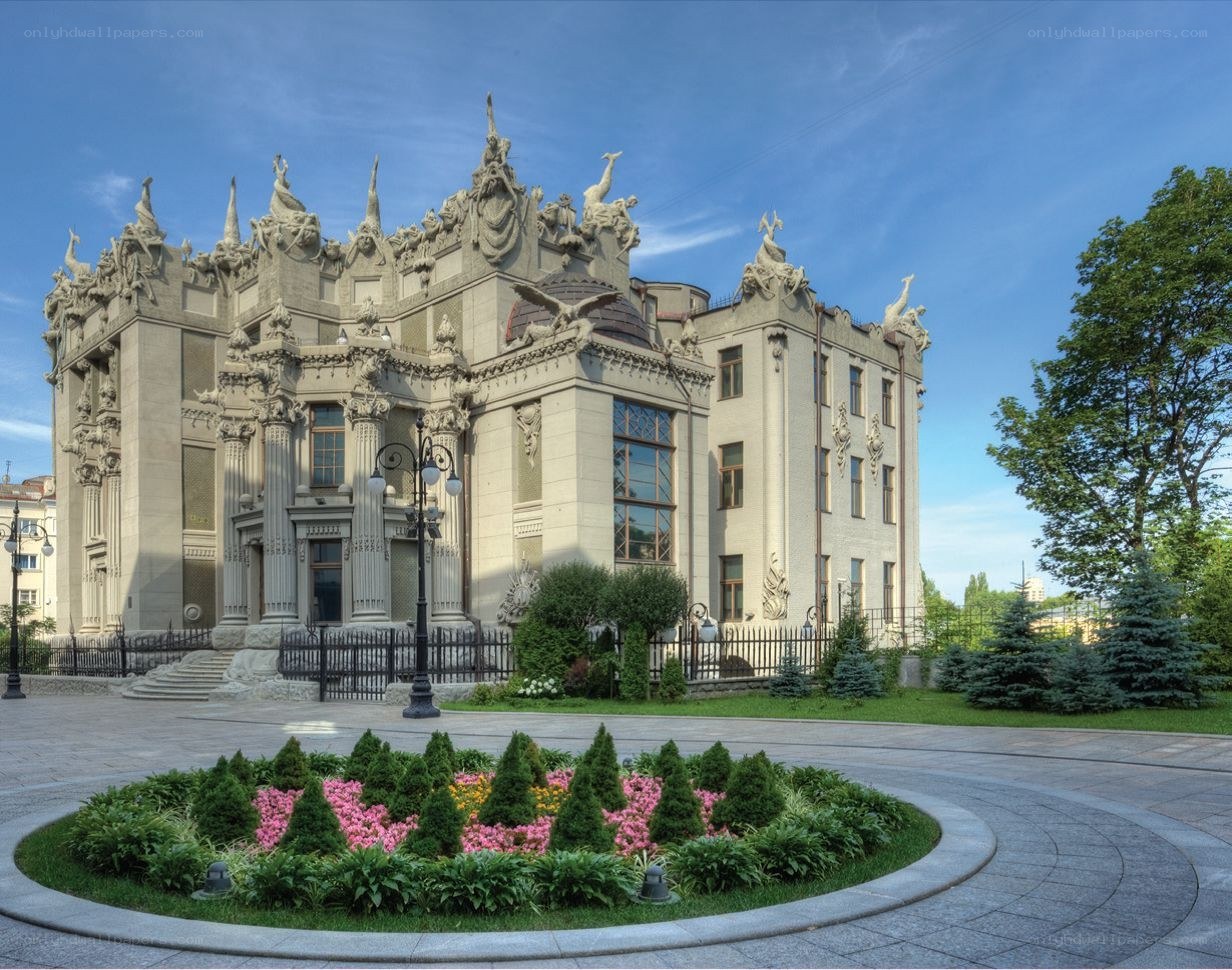 Ornate building with sculptures