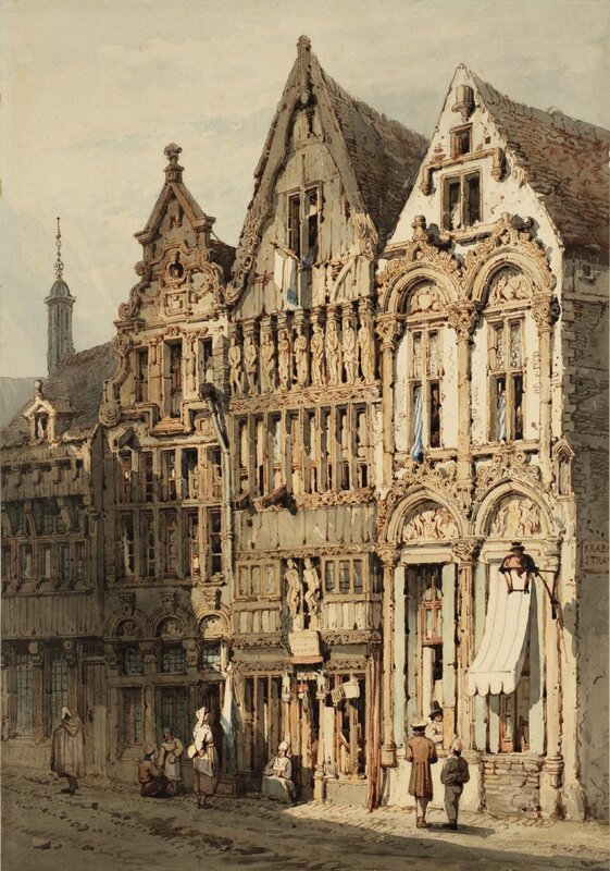 Ornate Buildings in Street