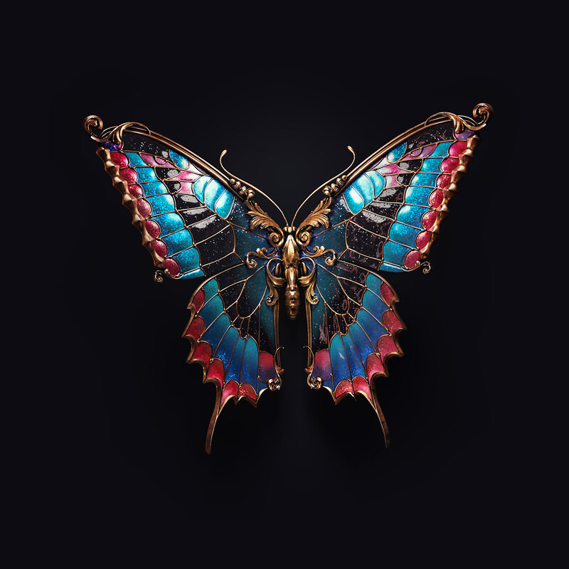 Ornate Butterfly Sculpture