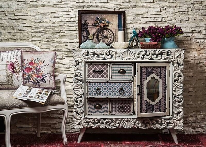 Ornate Cabinet and Chair