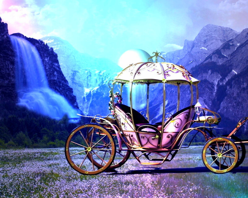 Ornate Carriage in Field