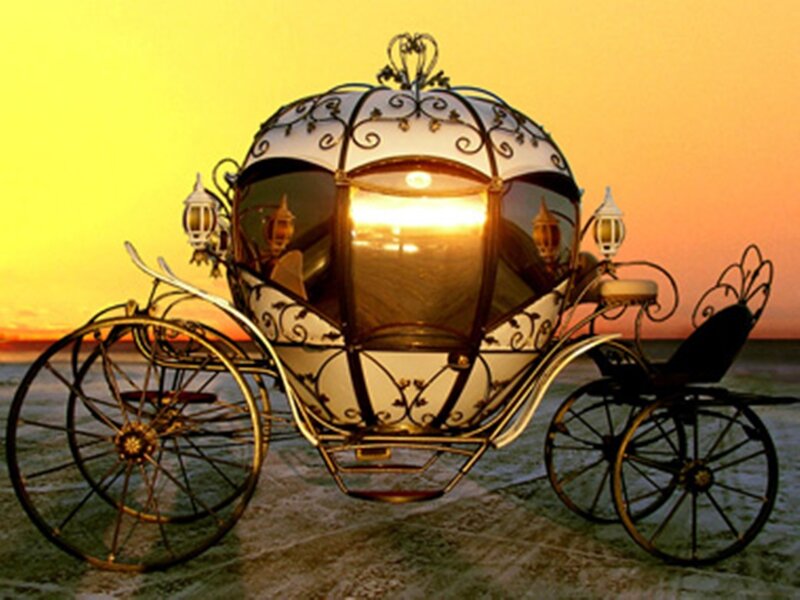 Ornate Carriage on Beach