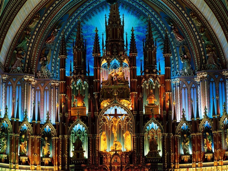Ornate cathedral altar