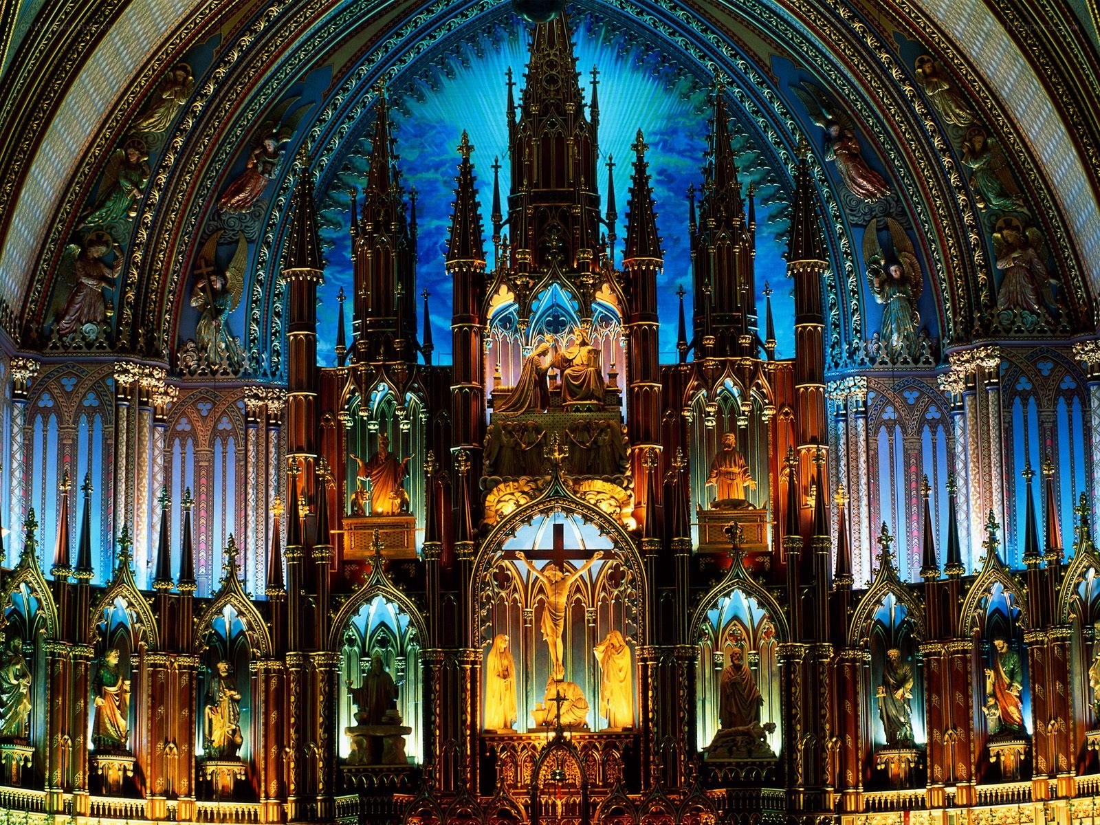 Ornate cathedral altar