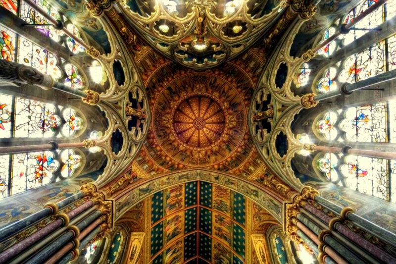 Ornate cathedral ceiling