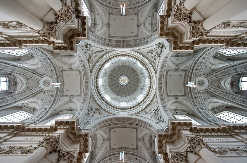Ornate cathedral ceiling