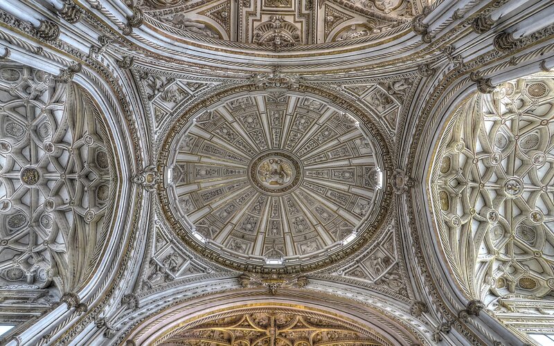 Ornate Cathedral Ceiling — White