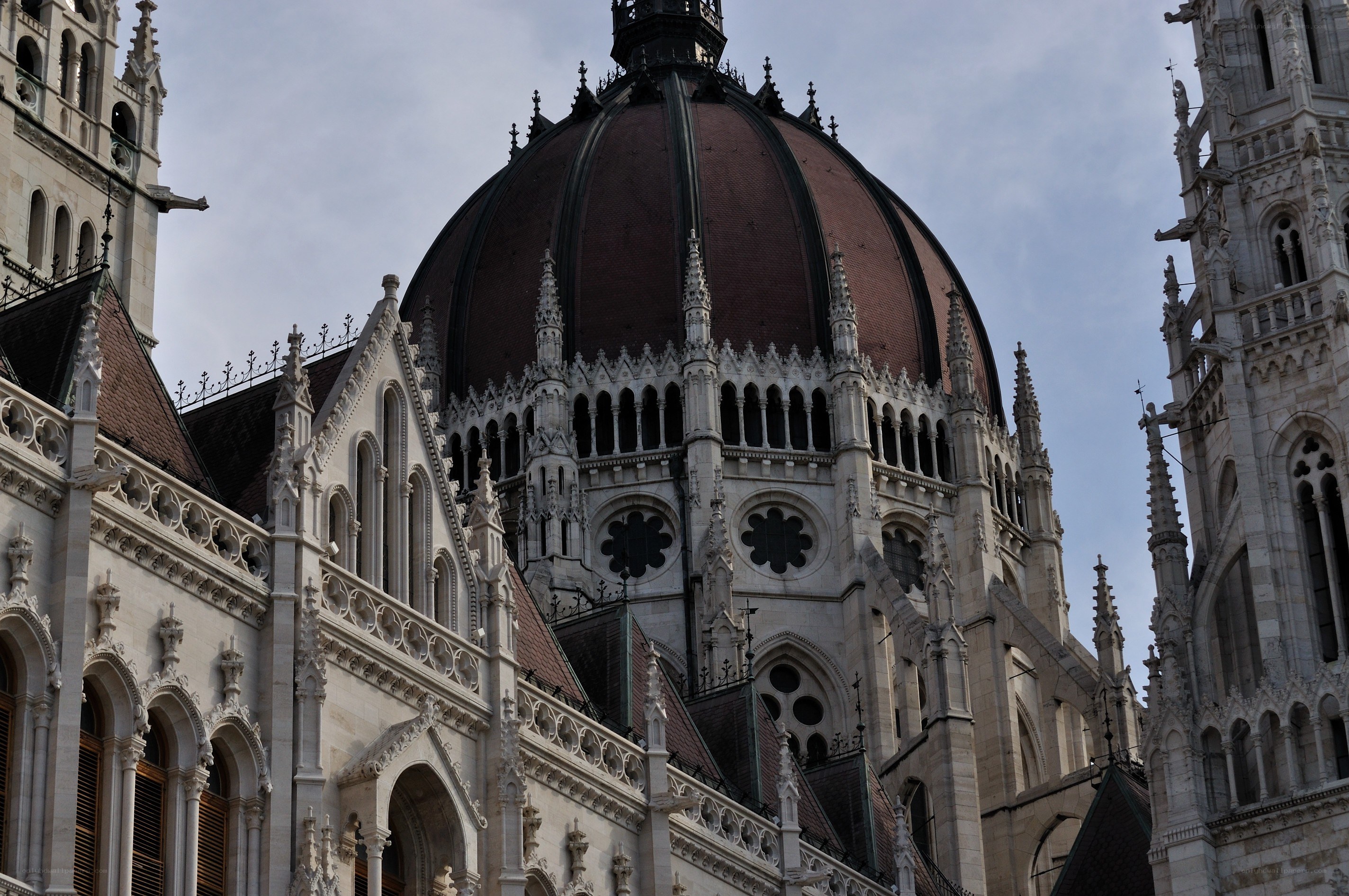 Ornate cathedral dome and spires